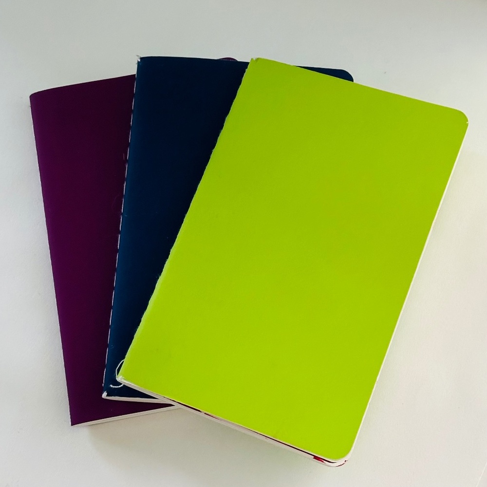3 Mini Paperback Pocket Notebooks